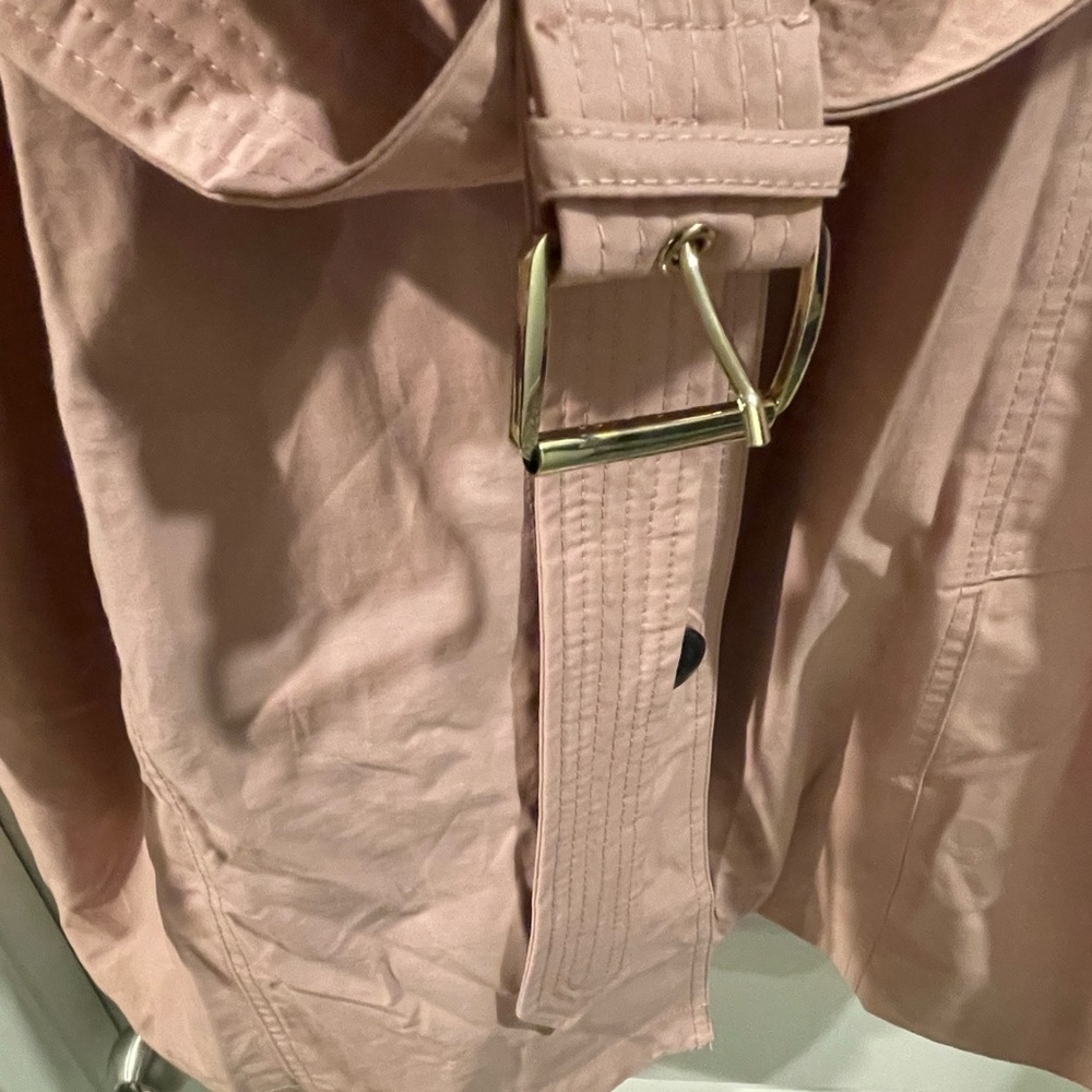 Michael Kors Women's Pink Trench Coat with Belt - Picture 4 of 5